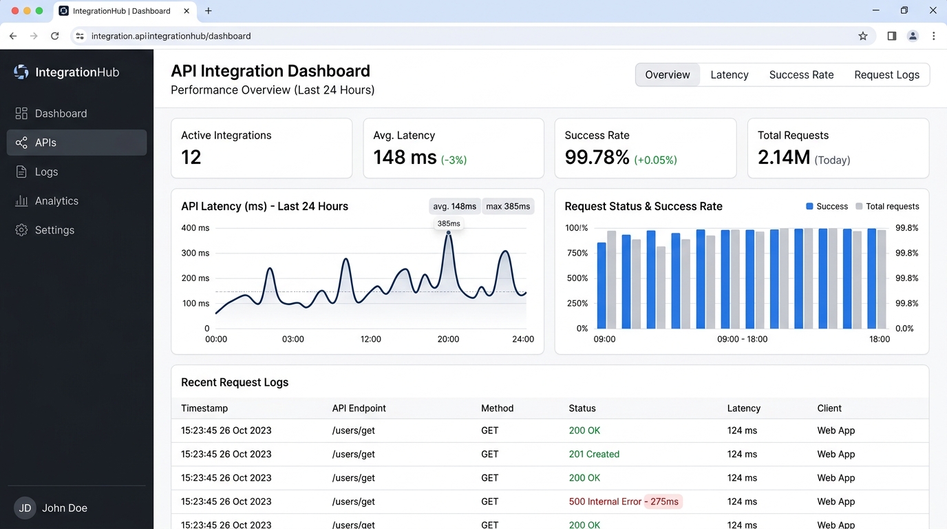 custom api integrations 2026 dashboard