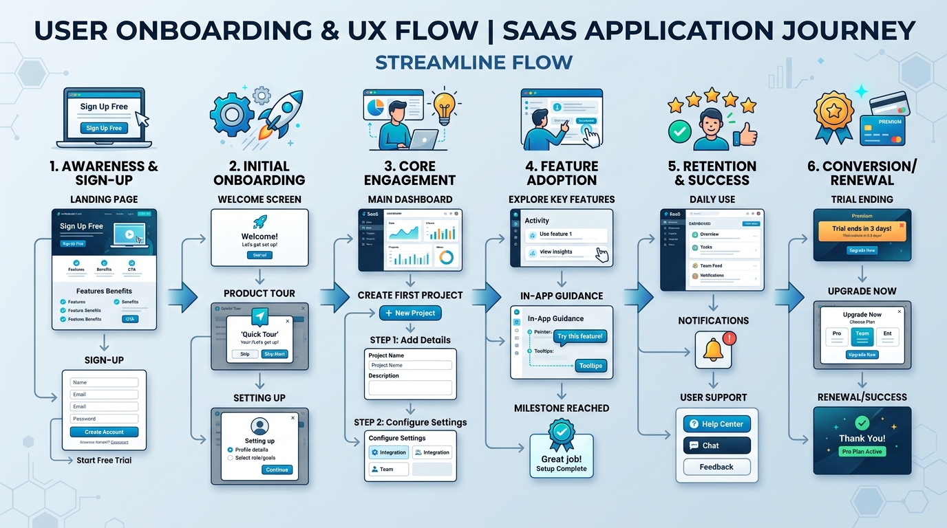 b2b saas web design 2026 ux flow